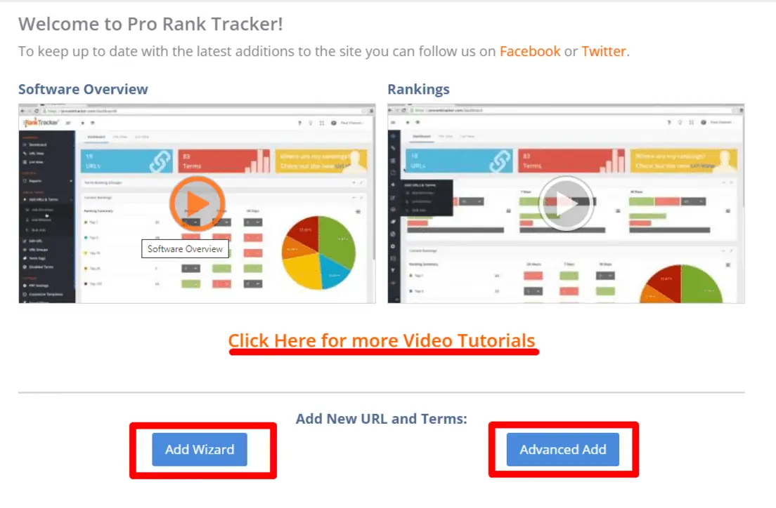 Pro Rank Tracker dashboard screenshot