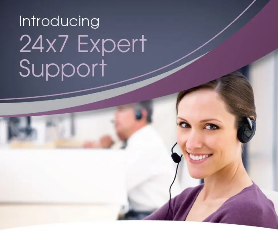 Technical support staff working